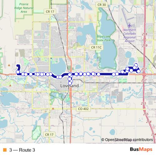 3 bus Line Map