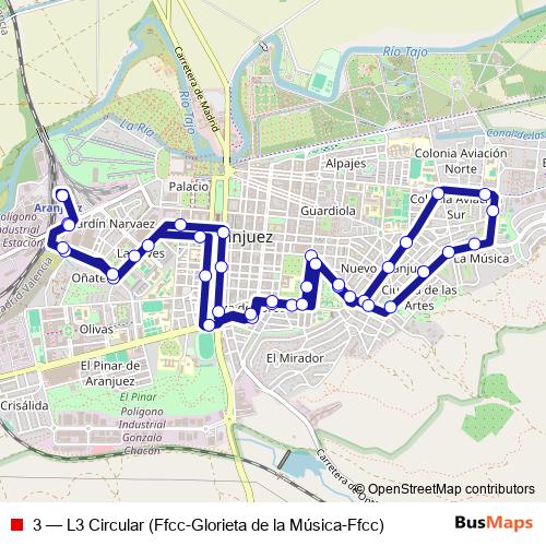 3 bus Line Map