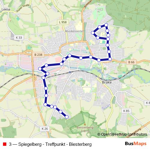 3 bus Line Map