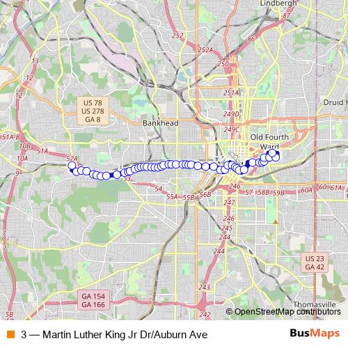 3 bus Line Map