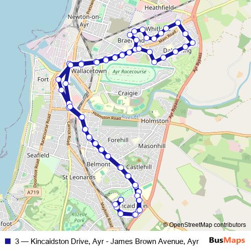 3 bus Line Map