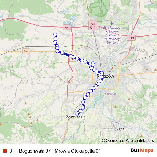3 bus Line Map