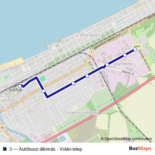 3 bus Line Map