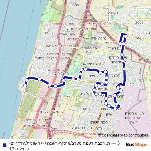 3 bus Line Map