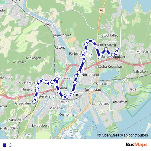 3 bus Line Map