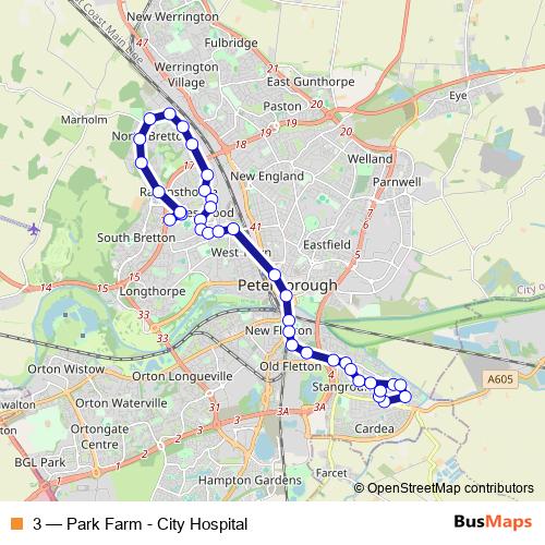 3 bus Line Map