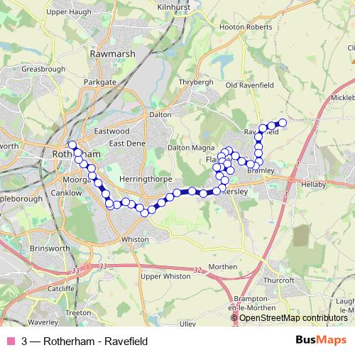 3 bus Line Map