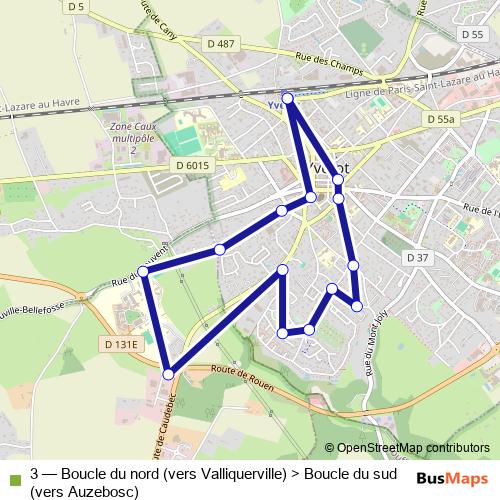 3 bus Line Map