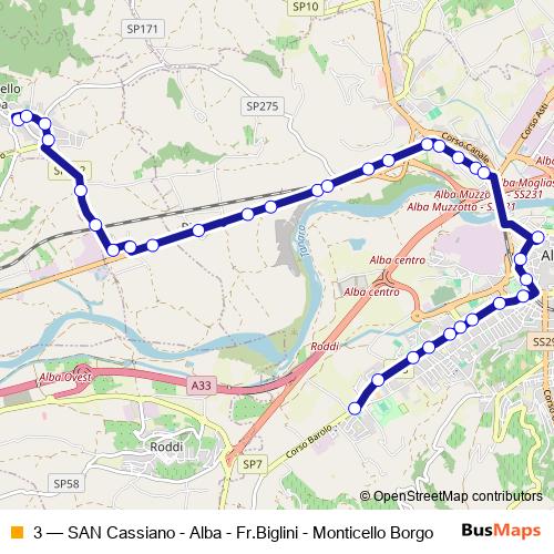 3 bus Line Map
