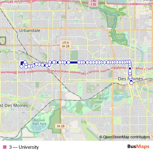 3 bus Line Map