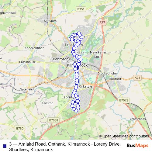 3 bus Line Map