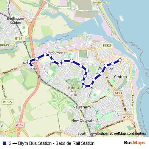 3 bus Line Map