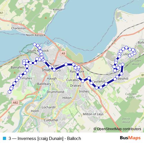 3 bus Line Map