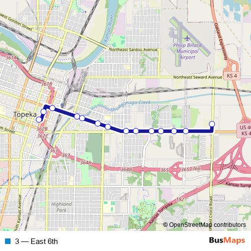 3 bus Line Map