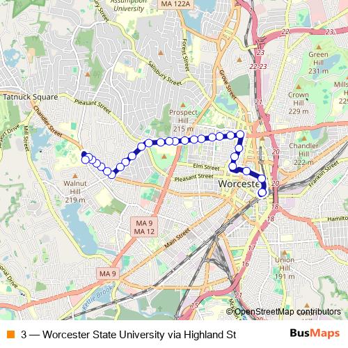 3 bus Line Map