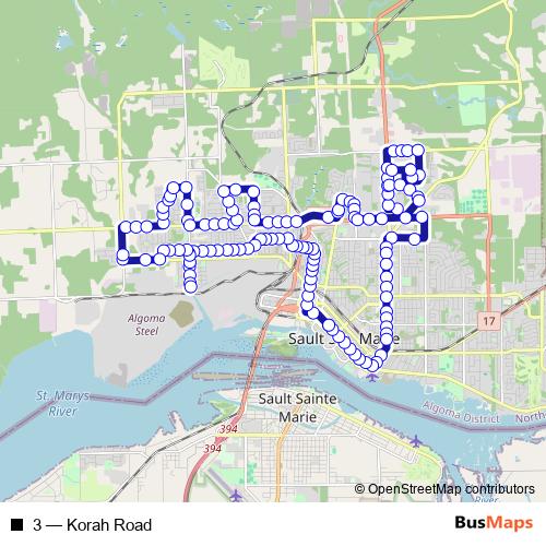 3 bus Line Map