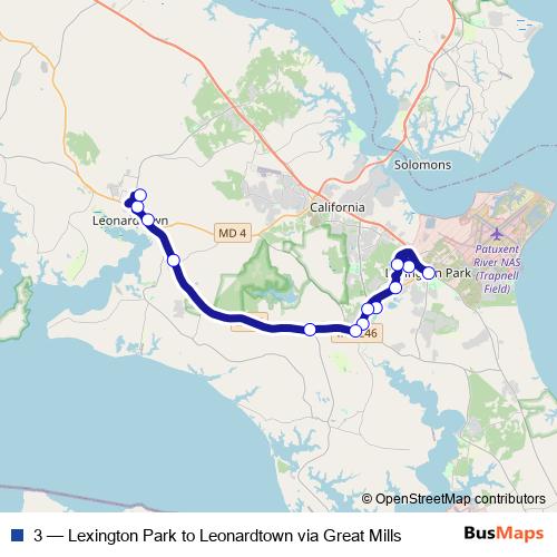 3 bus Line Map