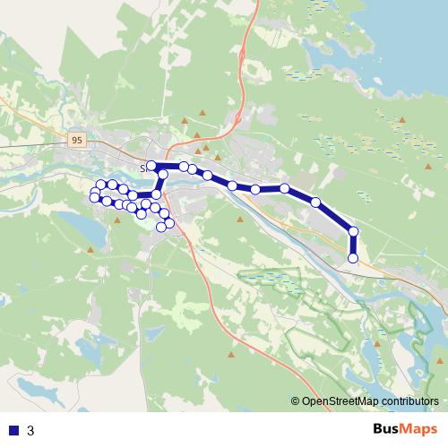 3 bus Line Map