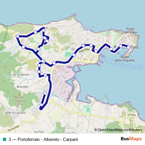 3 bus Line Map