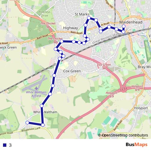3 bus Line Map