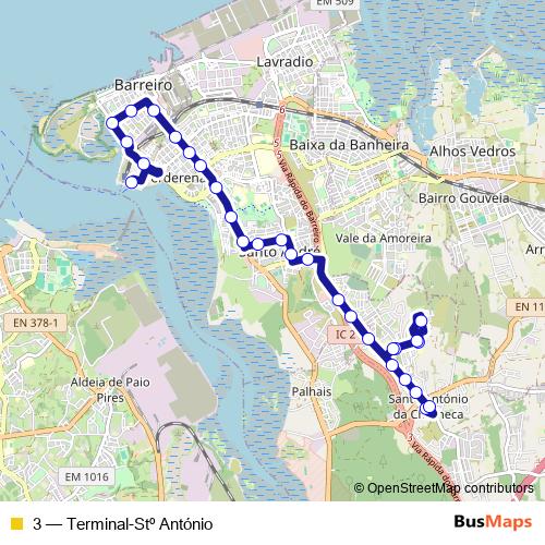 3 bus Line Map