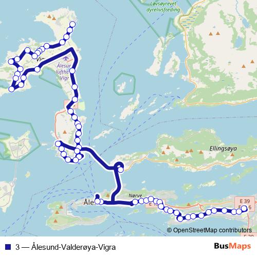 3 bus Line Map