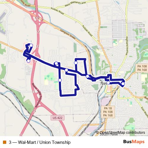 3 bus Line Map