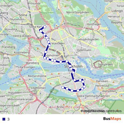 3 bus Line Map