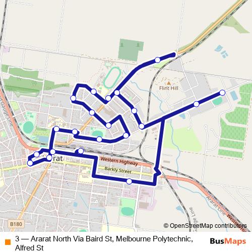 3 bus Line Map