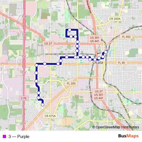 3 bus Line Map