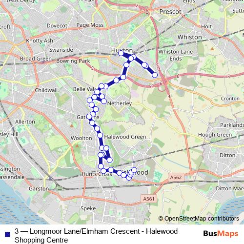 3 bus Line Map