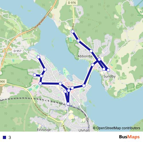 3 bus Line Map