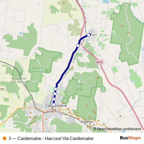 3 bus Line Map