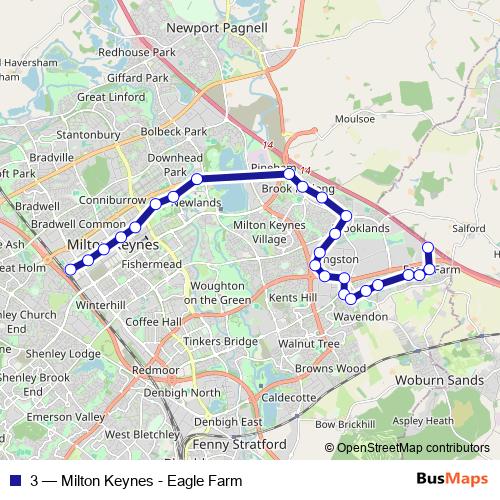 3 bus Line Map