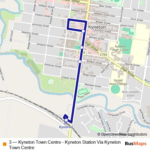 3 bus Line Map