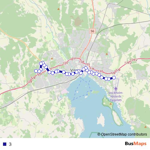 3 bus Line Map