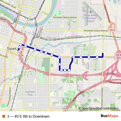 3 bus Line Map