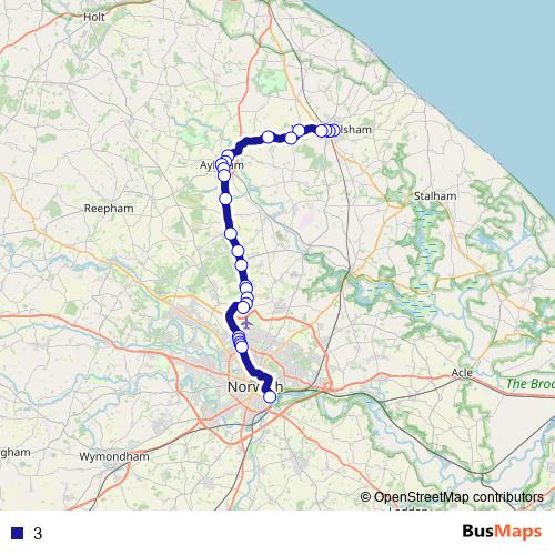 3 bus Line Map