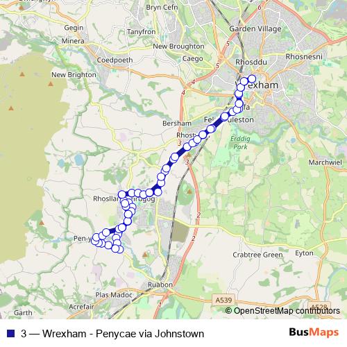 3 bus Line Map