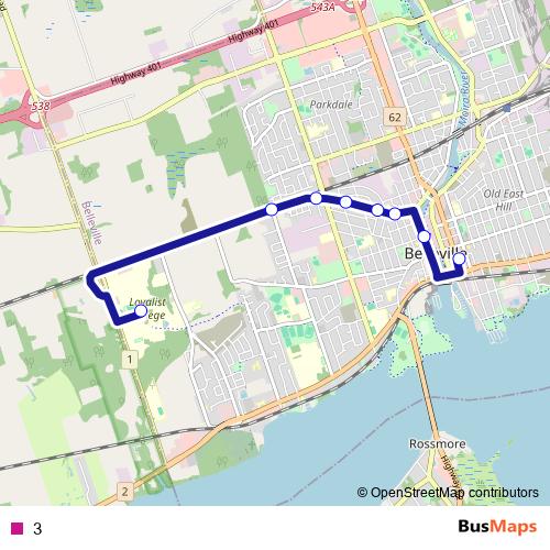 3 bus Line Map