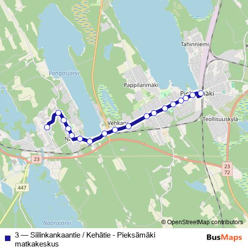 3 bus Line Map