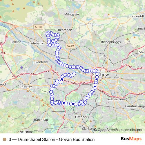 3 bus Line Map