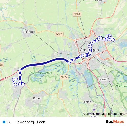 3 bus Line Map