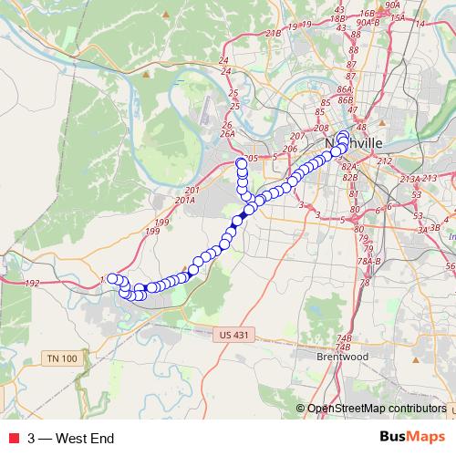 3 bus Line Map
