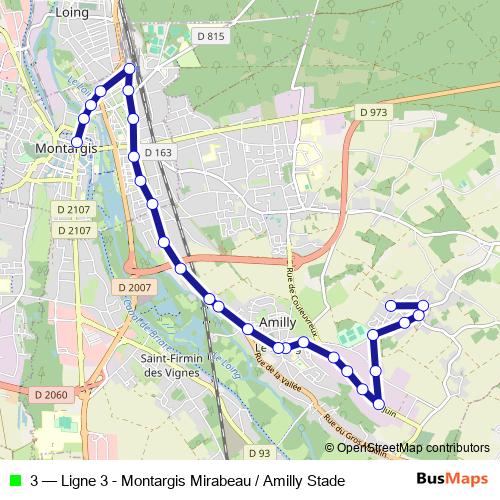 3 bus Line Map