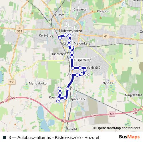 3 bus Line Map