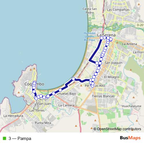 3 bus Line Map
