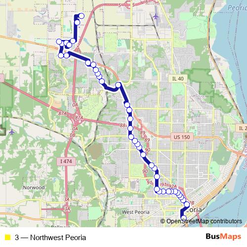 3 bus Line Map