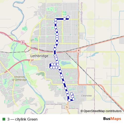 3 bus Line Map