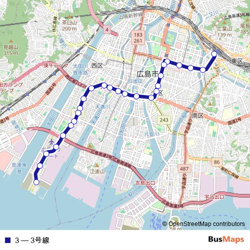 3 bus Line Map